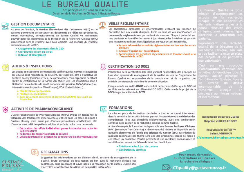 Missions du bureau qualité